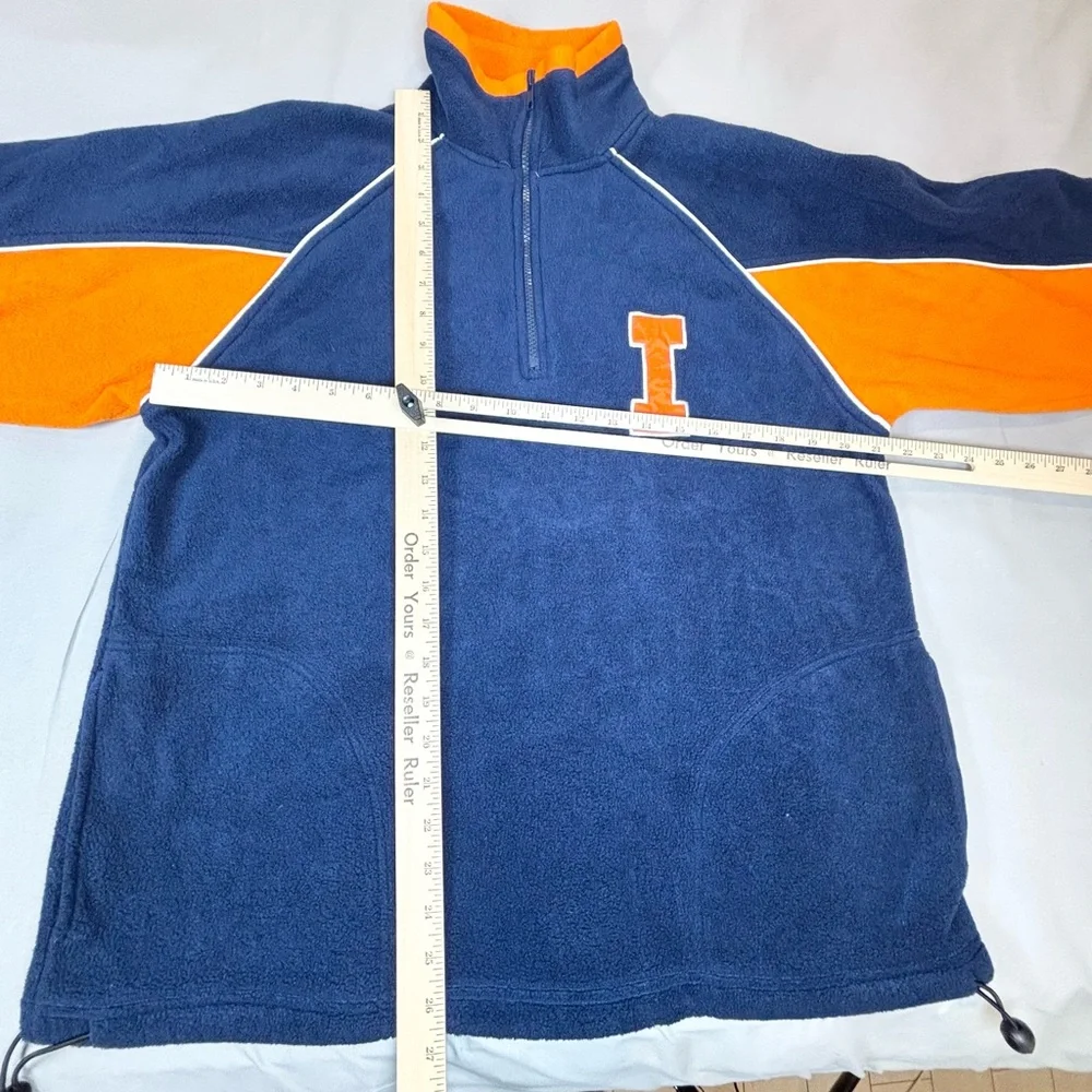 Vtg Russell Athletic 1/4 Zip Fleece Medium University Of Illinois - Picture 5 of 8